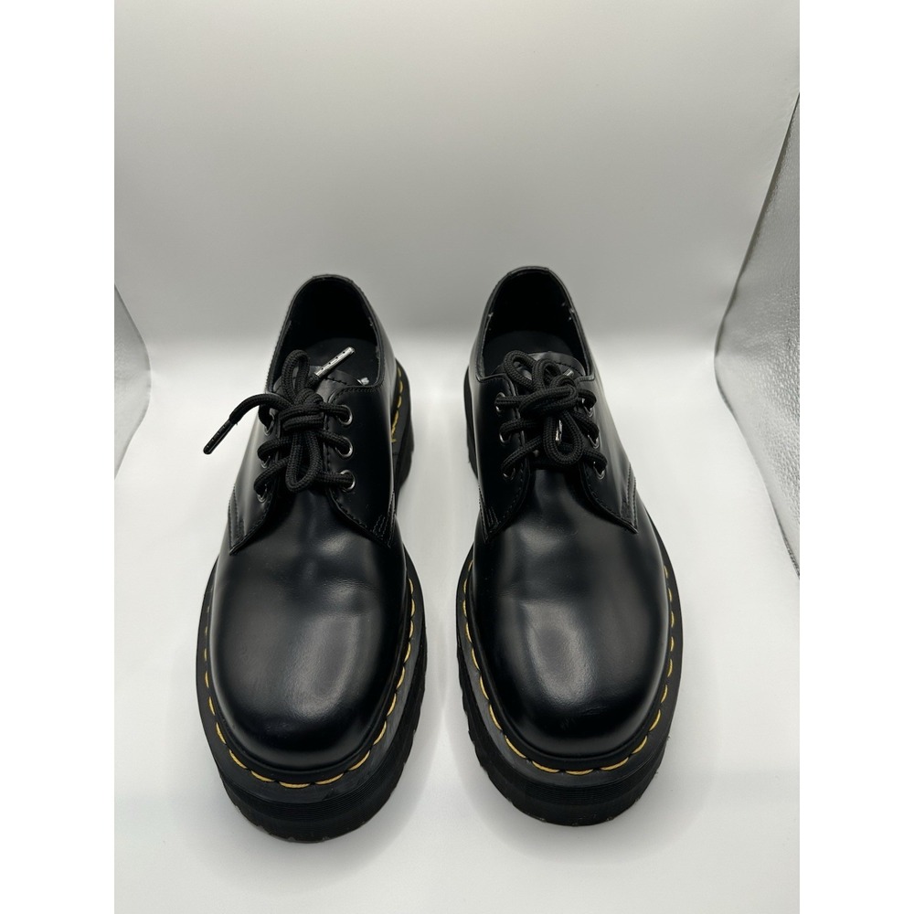 Dr. Martens Oxford Shoes Womens 7 Mens 6 US 1461 Quad Black Leather Platform